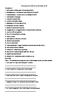 Luyện thi IELTS - Vocabulary set 25 Car-Free days